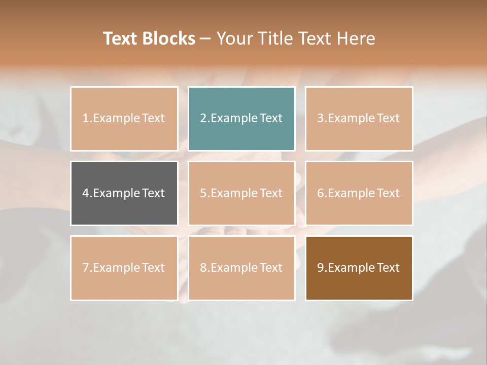 A Group Of People Putting Their Hands Together PowerPoint Template