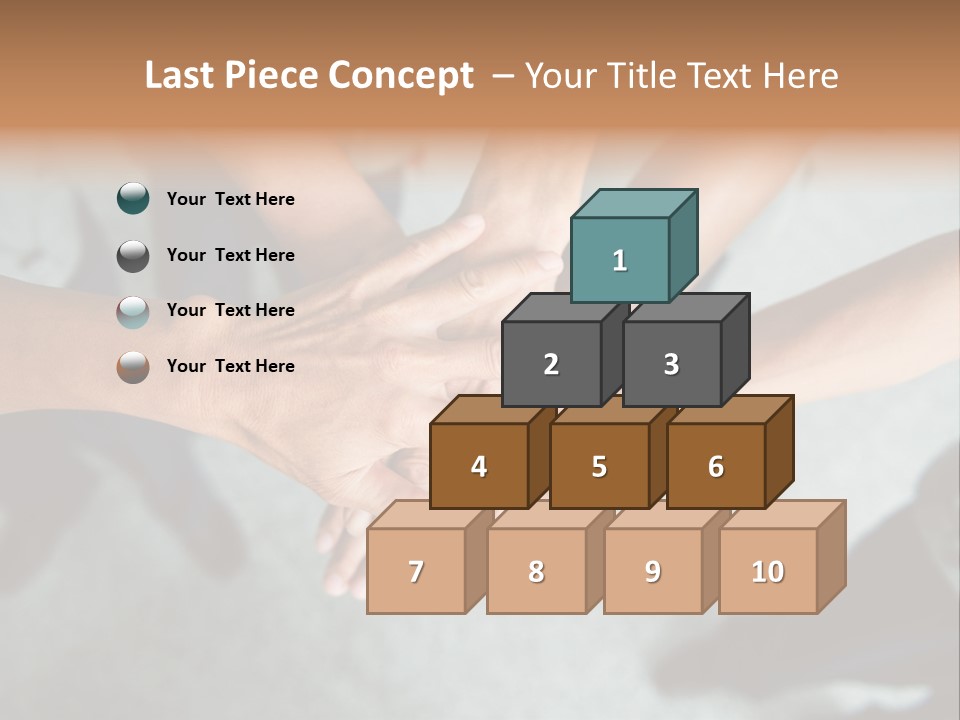 A Group Of People Putting Their Hands Together PowerPoint Template