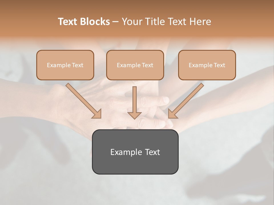 A Group Of People Putting Their Hands Together PowerPoint Template
