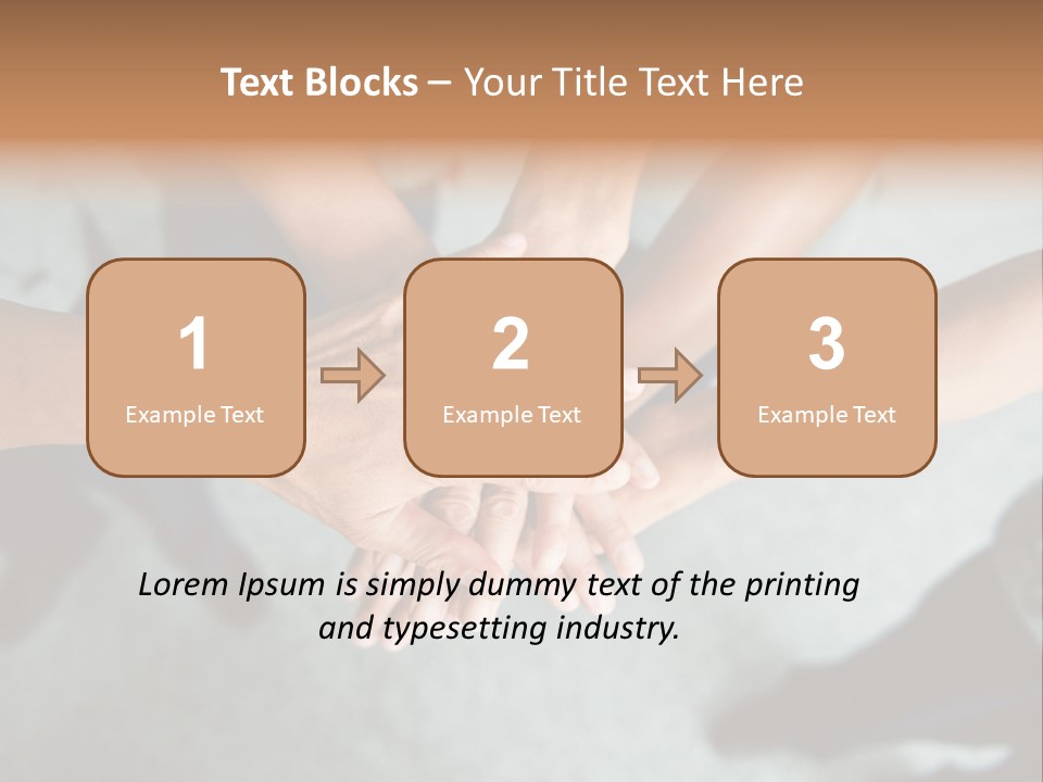 A Group Of People Putting Their Hands Together PowerPoint Template