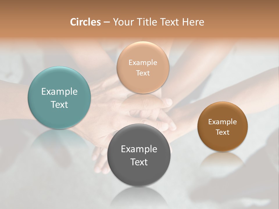 A Group Of People Putting Their Hands Together PowerPoint Template
