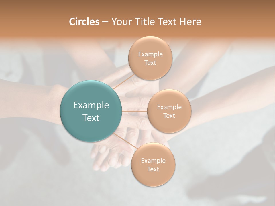 A Group Of People Putting Their Hands Together PowerPoint Template