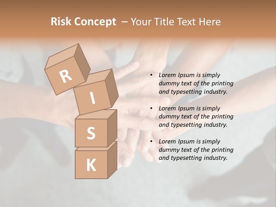 A Group Of People Putting Their Hands Together PowerPoint Template