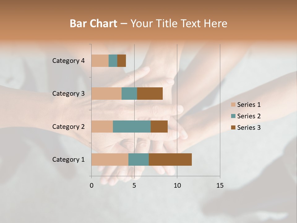 A Group Of People Putting Their Hands Together PowerPoint Template