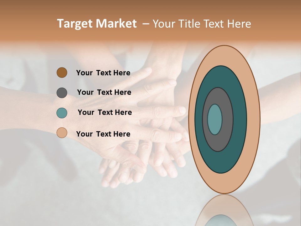 A Group Of People Putting Their Hands Together PowerPoint Template