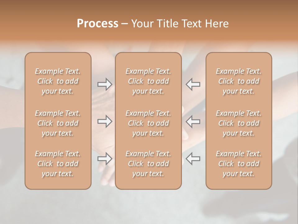 A Group Of People Putting Their Hands Together PowerPoint Template