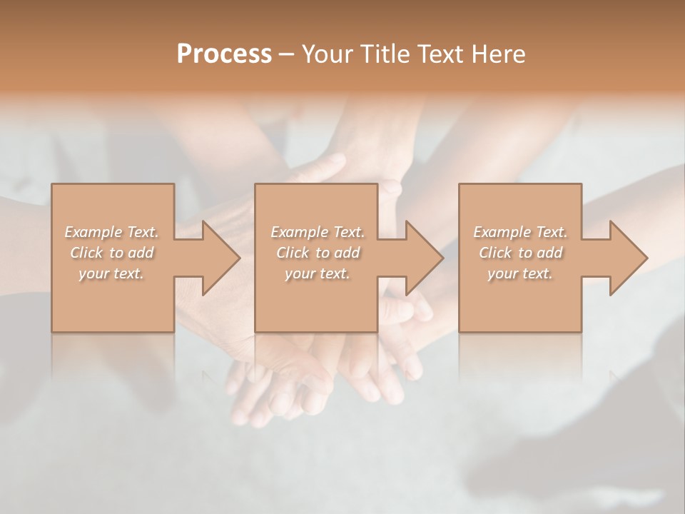 A Group Of People Putting Their Hands Together PowerPoint Template