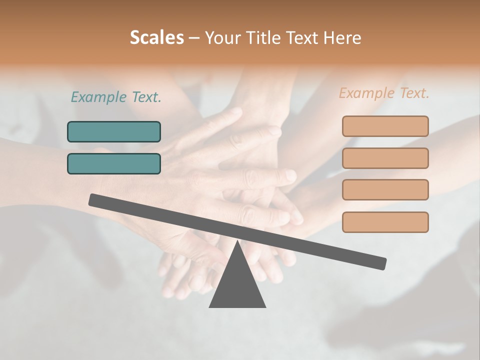 A Group Of People Putting Their Hands Together PowerPoint Template