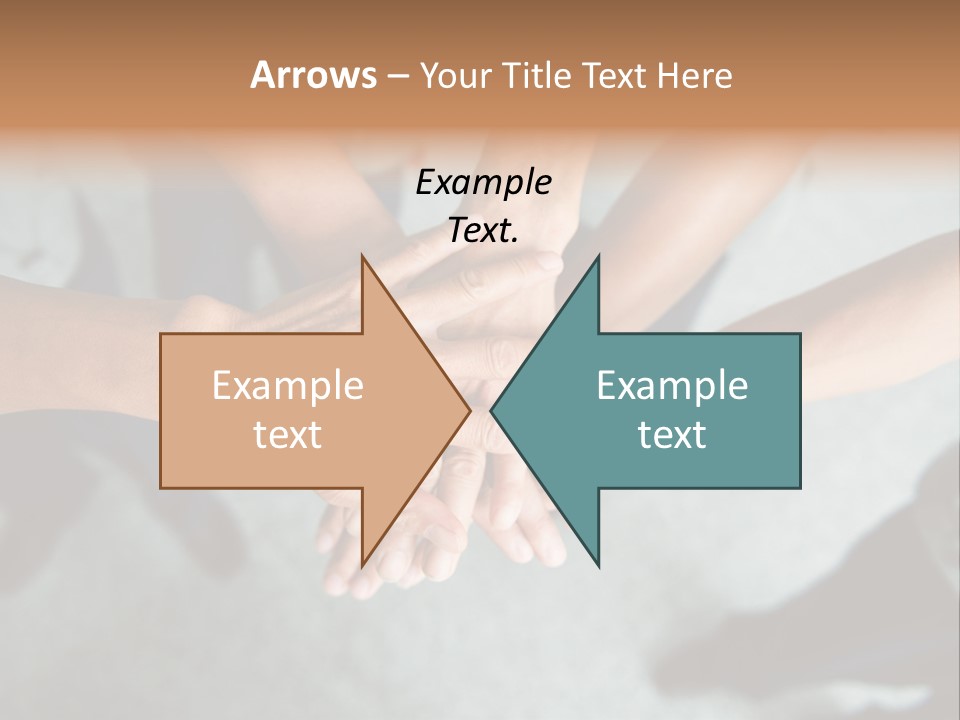 A Group Of People Putting Their Hands Together PowerPoint Template