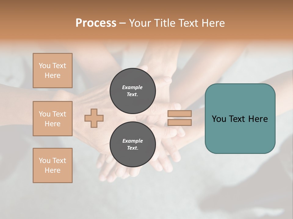 A Group Of People Putting Their Hands Together PowerPoint Template
