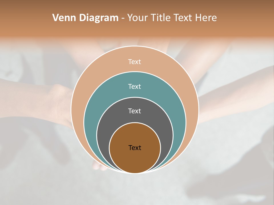 A Group Of People Putting Their Hands Together PowerPoint Template