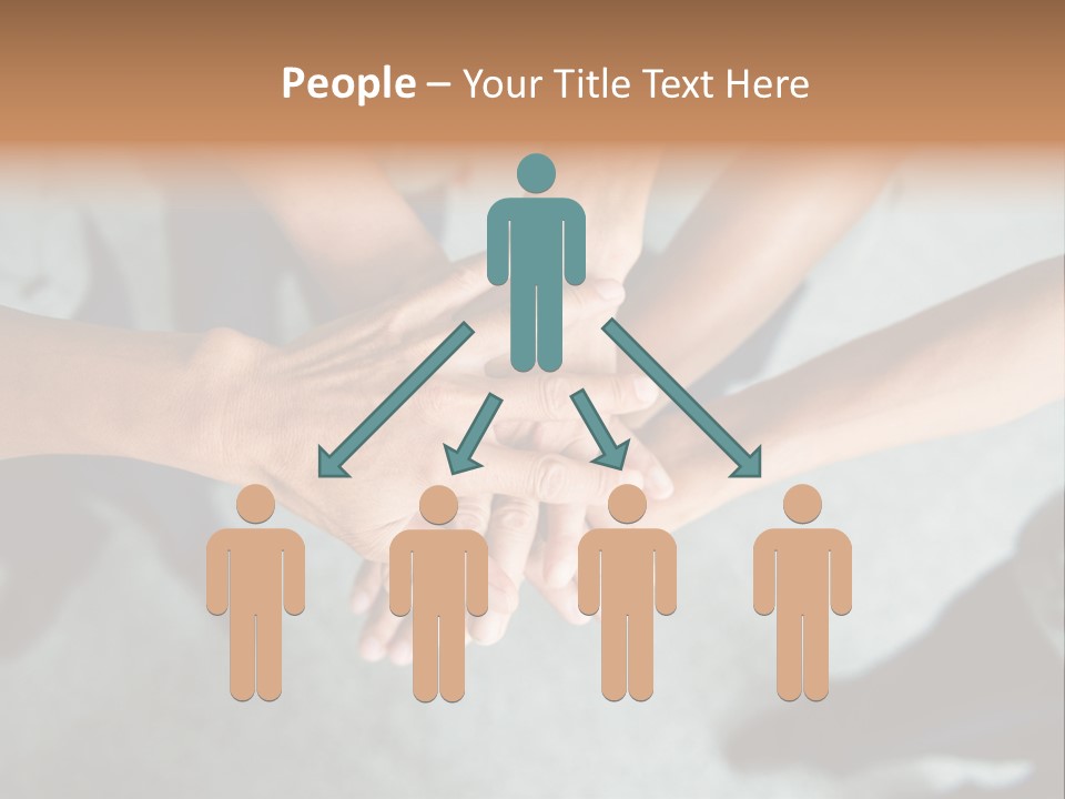 A Group Of People Putting Their Hands Together PowerPoint Template