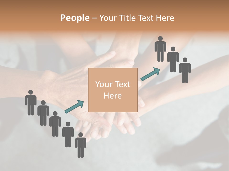 A Group Of People Putting Their Hands Together PowerPoint Template