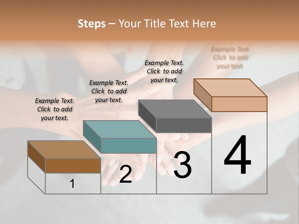 A Group Of People Putting Their Hands Together PowerPoint Template