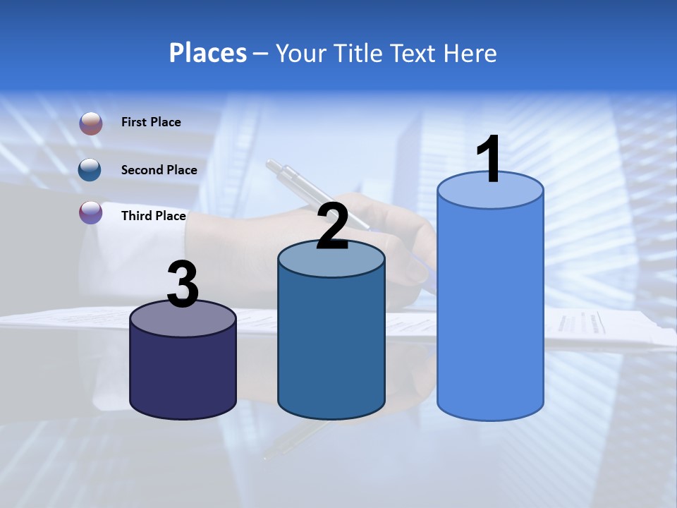 A Person Writing On A Piece Of Paper With A Pen PowerPoint Template