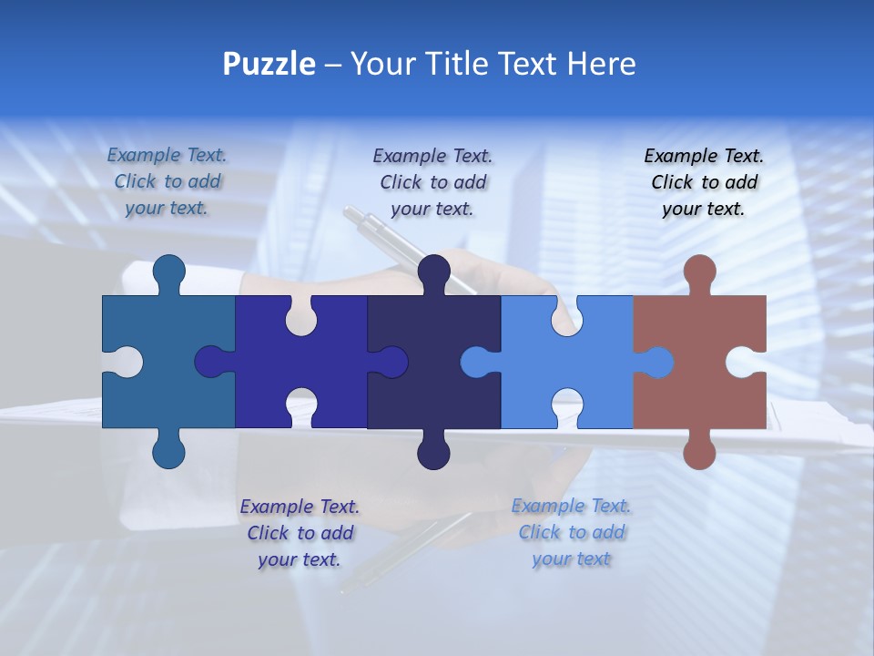 A Person Writing On A Piece Of Paper With A Pen PowerPoint Template