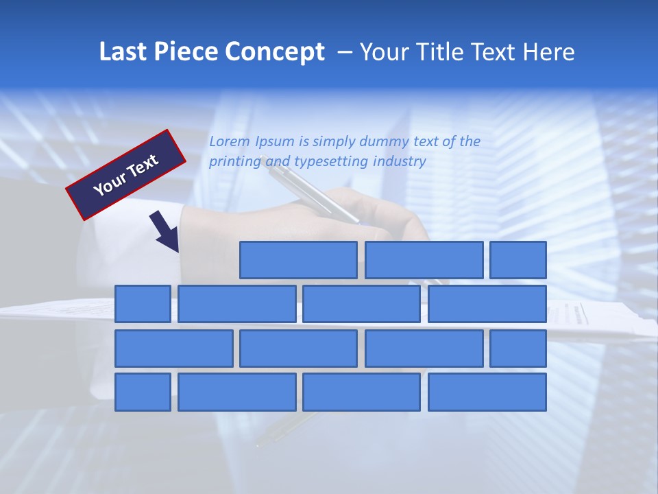 A Person Writing On A Piece Of Paper With A Pen PowerPoint Template