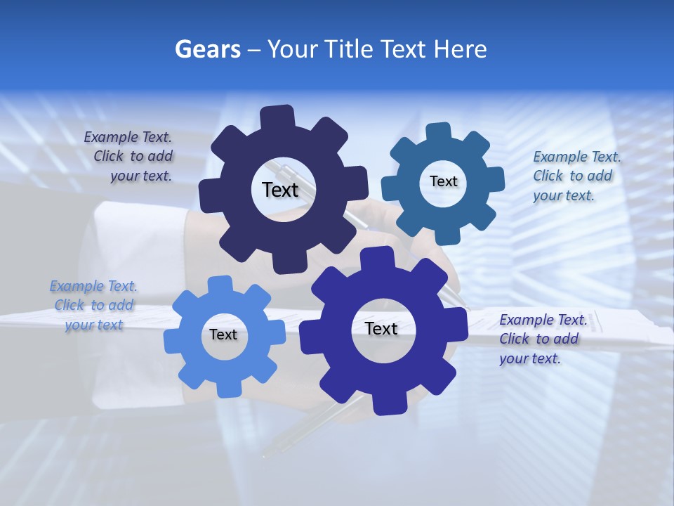 A Person Writing On A Piece Of Paper With A Pen PowerPoint Template