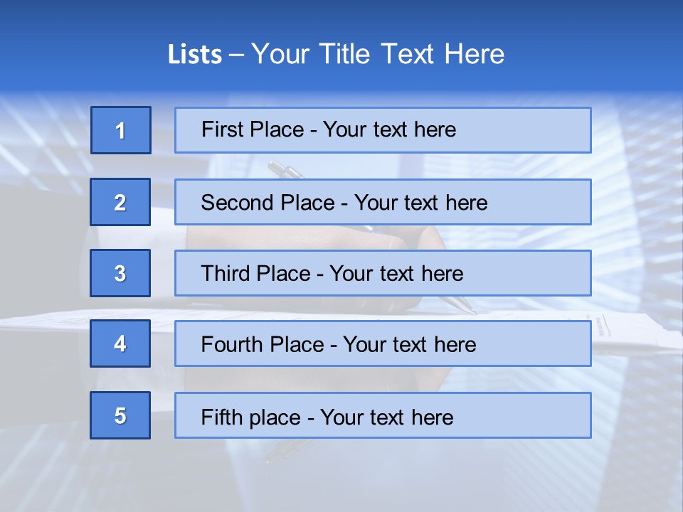 A Person Writing On A Piece Of Paper With A Pen PowerPoint Template