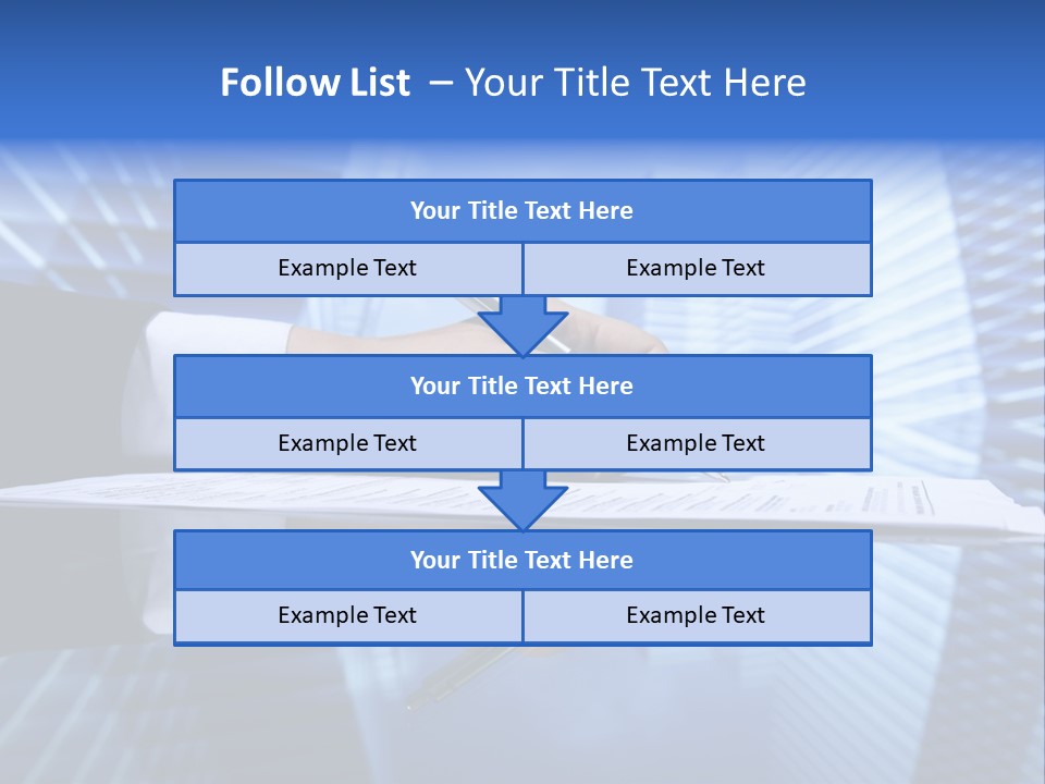 A Person Writing On A Piece Of Paper With A Pen PowerPoint Template