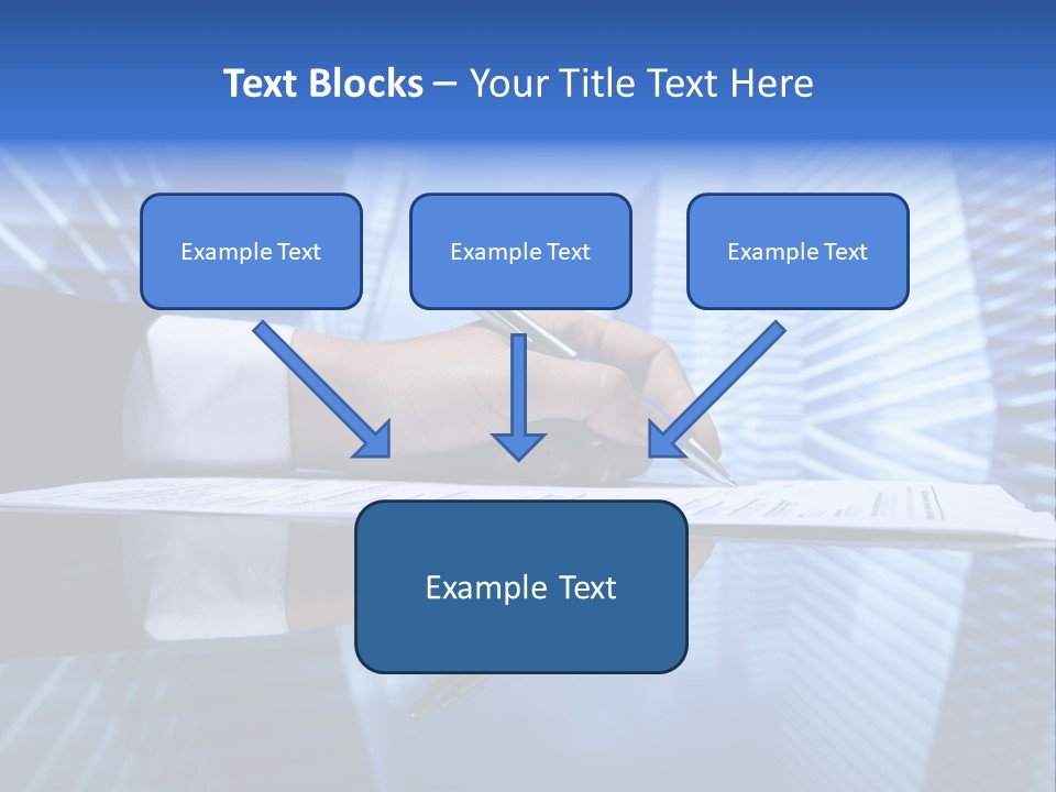 A Person Writing On A Piece Of Paper With A Pen PowerPoint Template