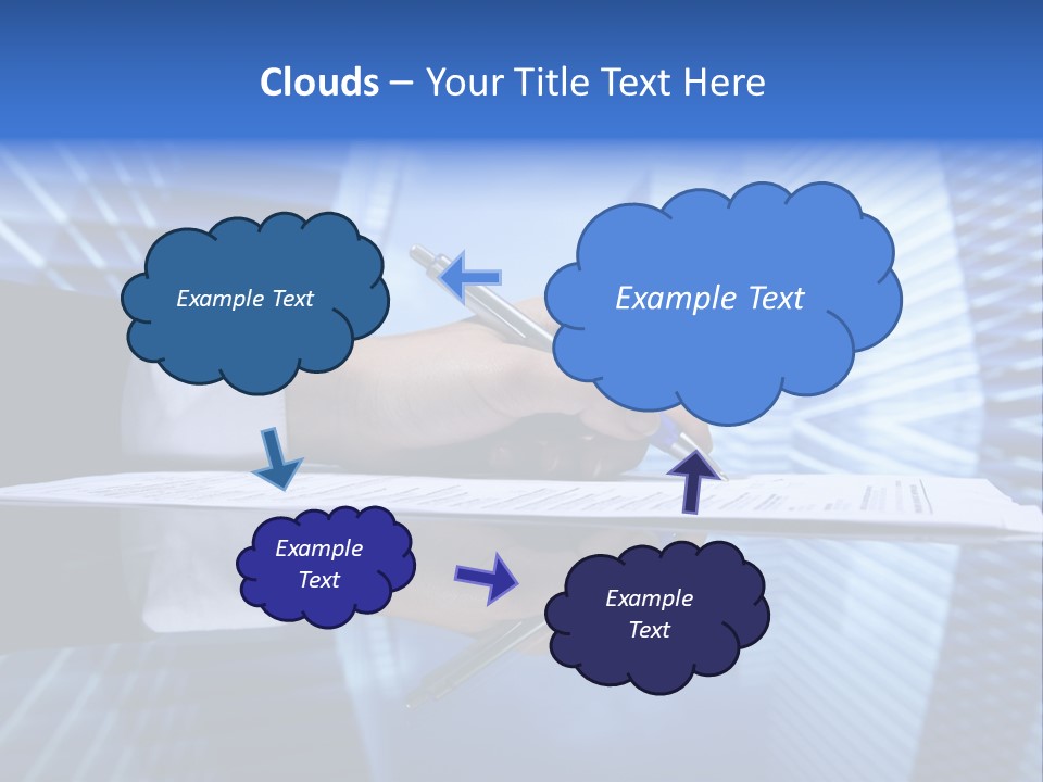 A Person Writing On A Piece Of Paper With A Pen PowerPoint Template