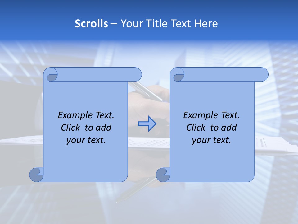 A Person Writing On A Piece Of Paper With A Pen PowerPoint Template