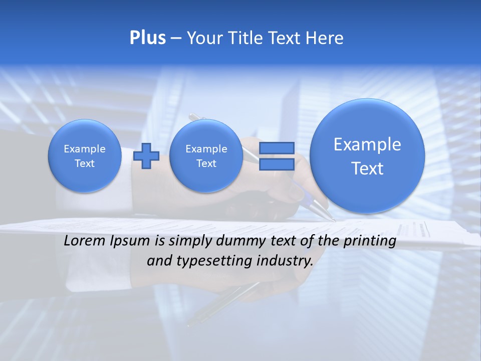A Person Writing On A Piece Of Paper With A Pen PowerPoint Template