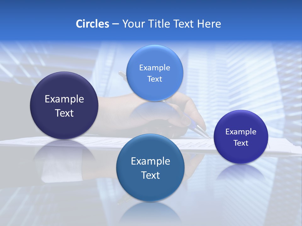 A Person Writing On A Piece Of Paper With A Pen PowerPoint Template