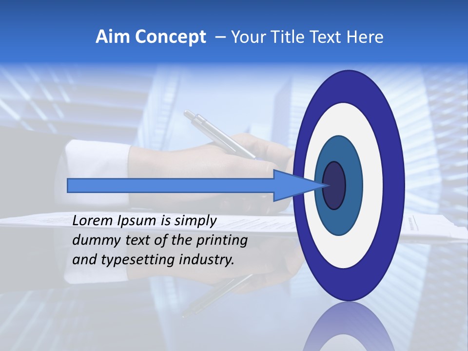 A Person Writing On A Piece Of Paper With A Pen PowerPoint Template