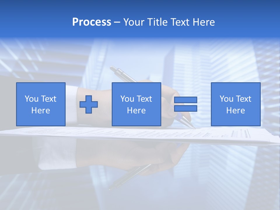 A Person Writing On A Piece Of Paper With A Pen PowerPoint Template