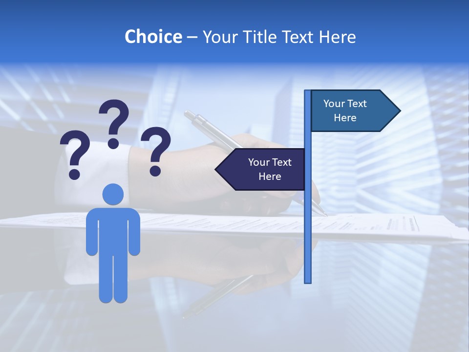 A Person Writing On A Piece Of Paper With A Pen PowerPoint Template