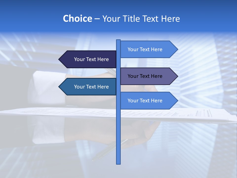 A Person Writing On A Piece Of Paper With A Pen PowerPoint Template