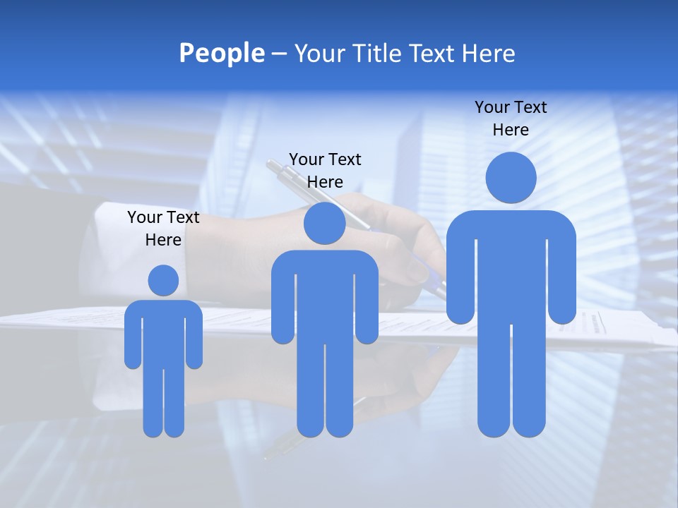 A Person Writing On A Piece Of Paper With A Pen PowerPoint Template