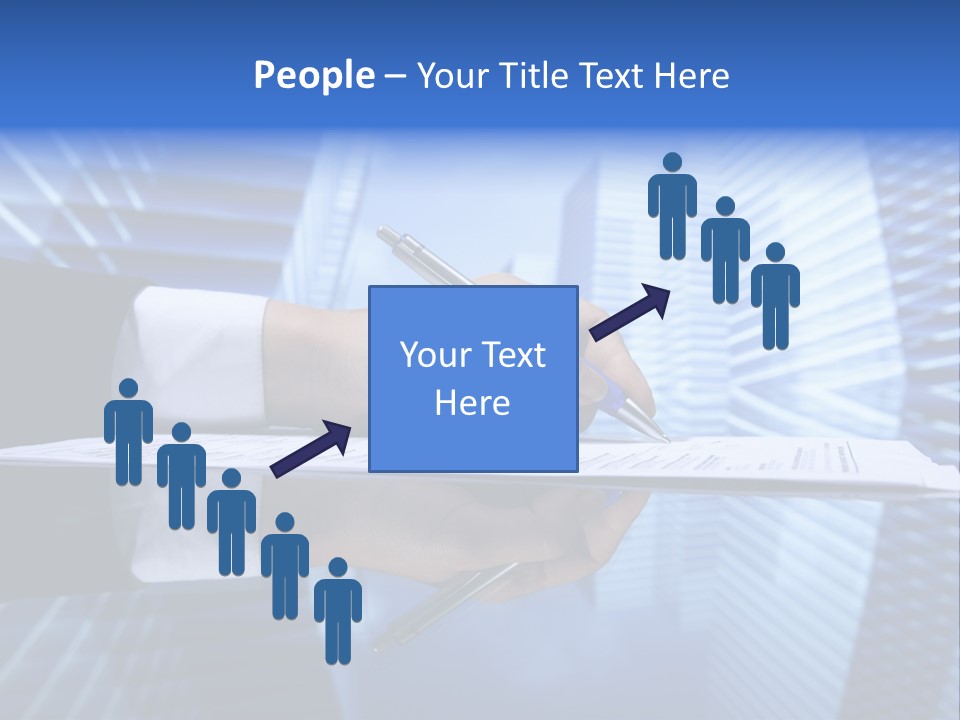 A Person Writing On A Piece Of Paper With A Pen PowerPoint Template