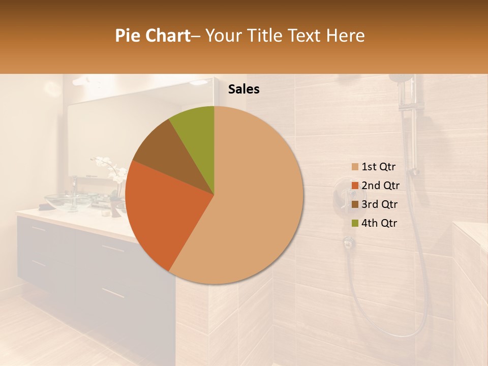 A Bathroom With A Sink And A Shower Head PowerPoint Template