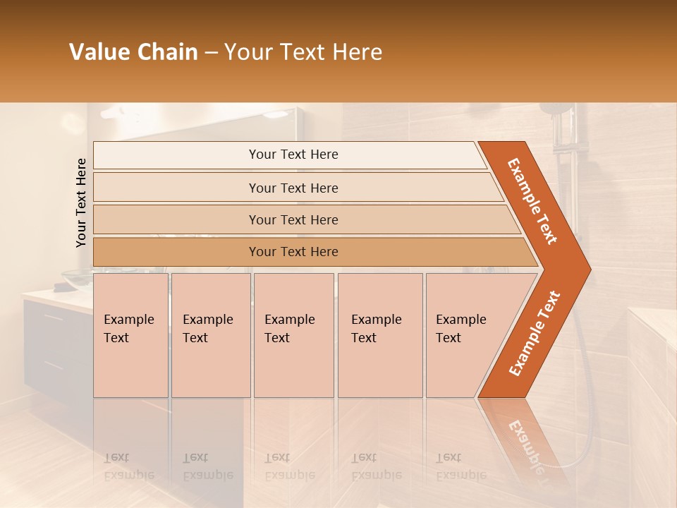 A Bathroom With A Sink And A Shower Head PowerPoint Template