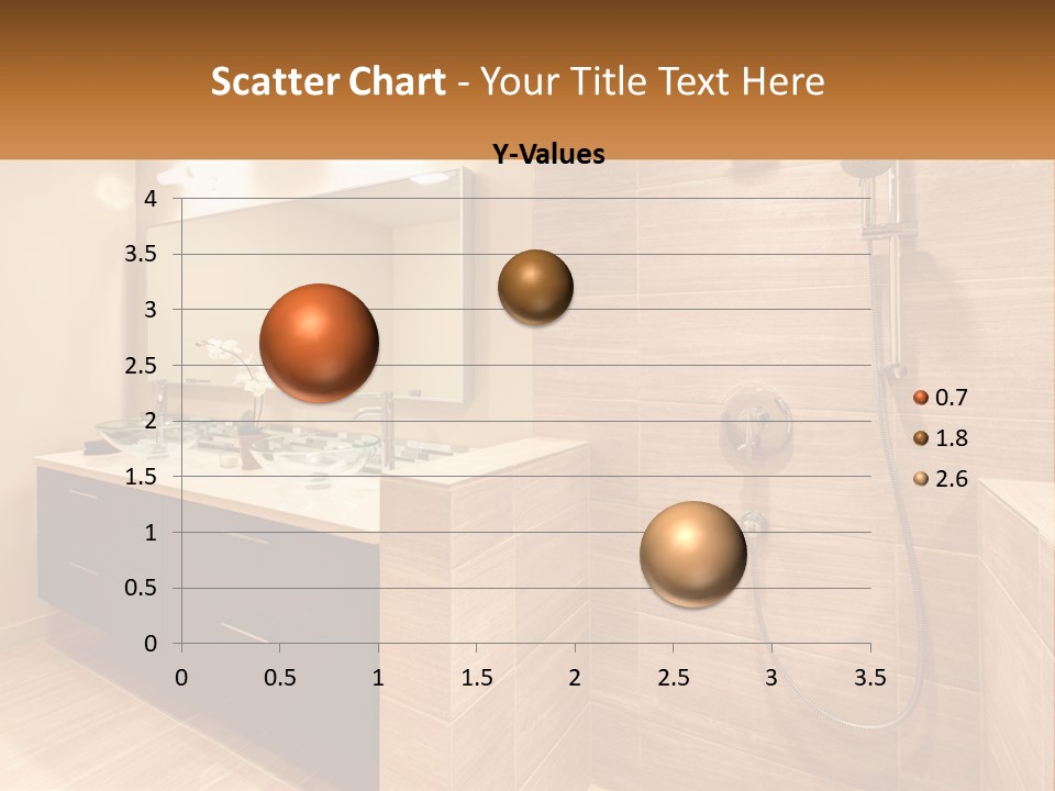 A Bathroom With A Sink And A Shower Head PowerPoint Template