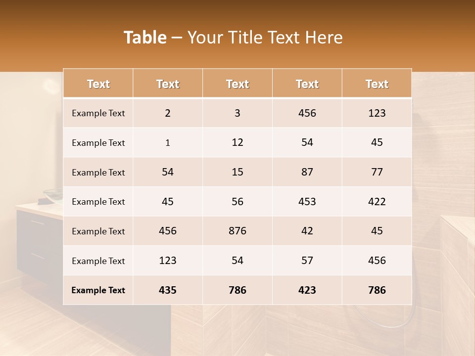 A Bathroom With A Sink And A Shower Head PowerPoint Template