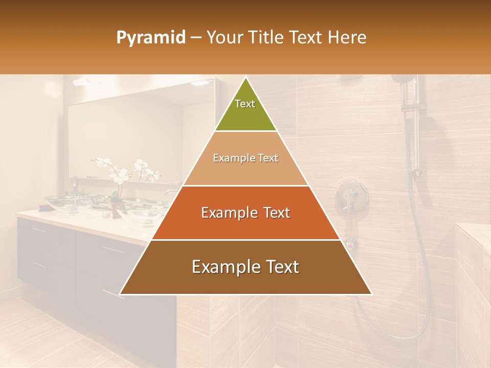 A Bathroom With A Sink And A Shower Head PowerPoint Template