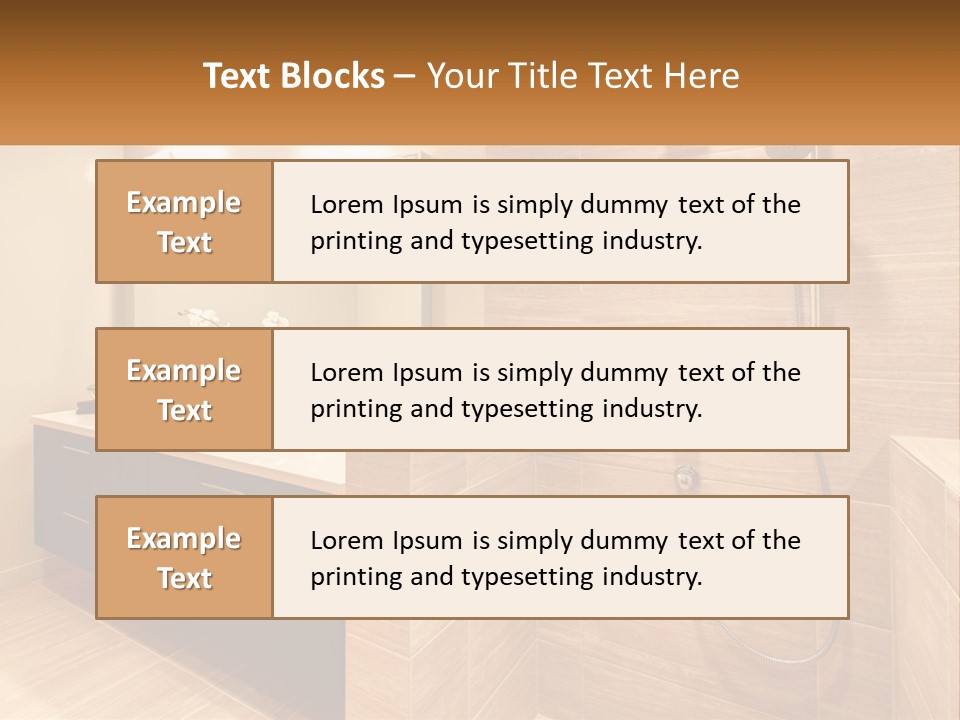 A Bathroom With A Sink And A Shower Head PowerPoint Template