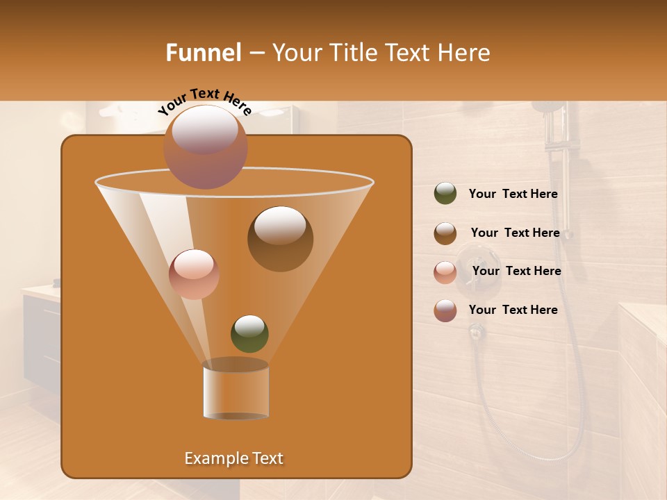 A Bathroom With A Sink And A Shower Head PowerPoint Template