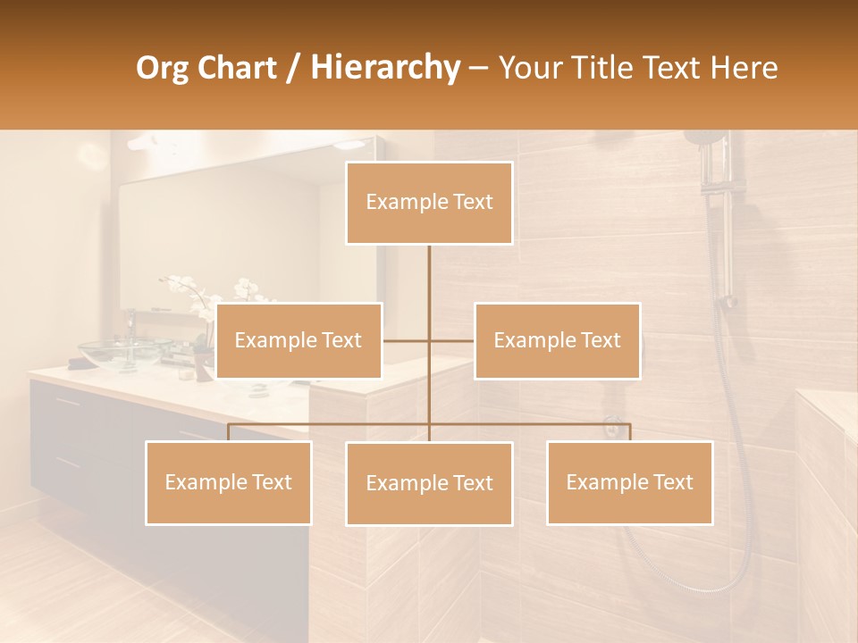 A Bathroom With A Sink And A Shower Head PowerPoint Template