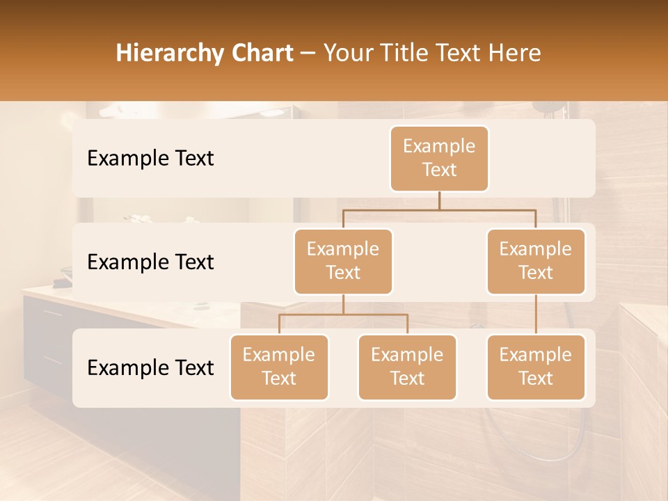 A Bathroom With A Sink And A Shower Head PowerPoint Template