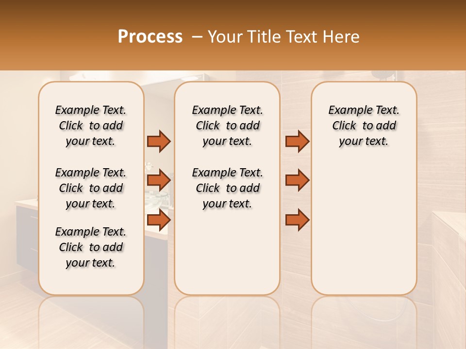A Bathroom With A Sink And A Shower Head PowerPoint Template