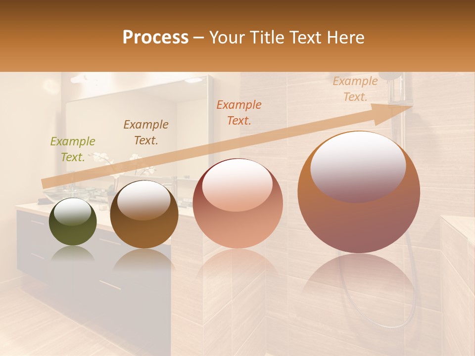 A Bathroom With A Sink And A Shower Head PowerPoint Template