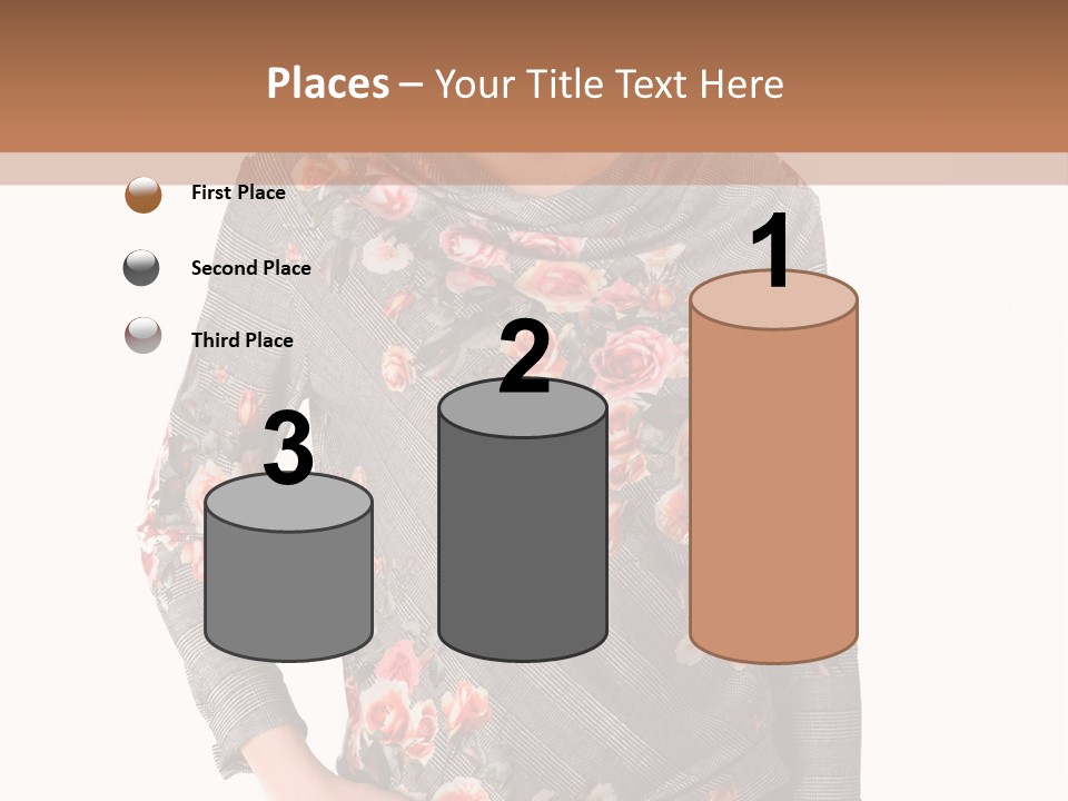 A Woman Standing In Front Of A Wall With Her Hands On Her Hips PowerPoint Template