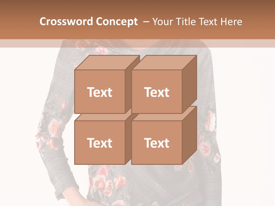 A Woman Standing In Front Of A Wall With Her Hands On Her Hips PowerPoint Template