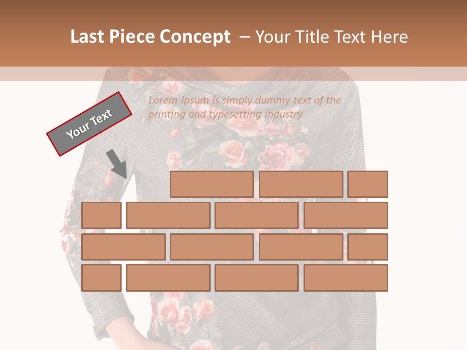 A Woman Standing In Front Of A Wall With Her Hands On Her Hips PowerPoint Template