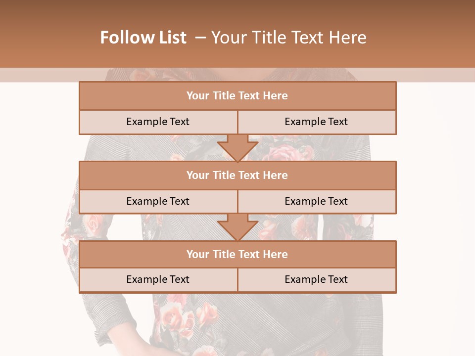 A Woman Standing In Front Of A Wall With Her Hands On Her Hips PowerPoint Template